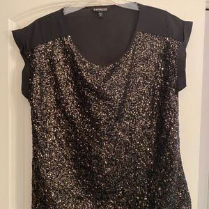 Express sequin top